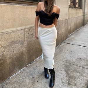 Princess Polly silk off shoulder bustier